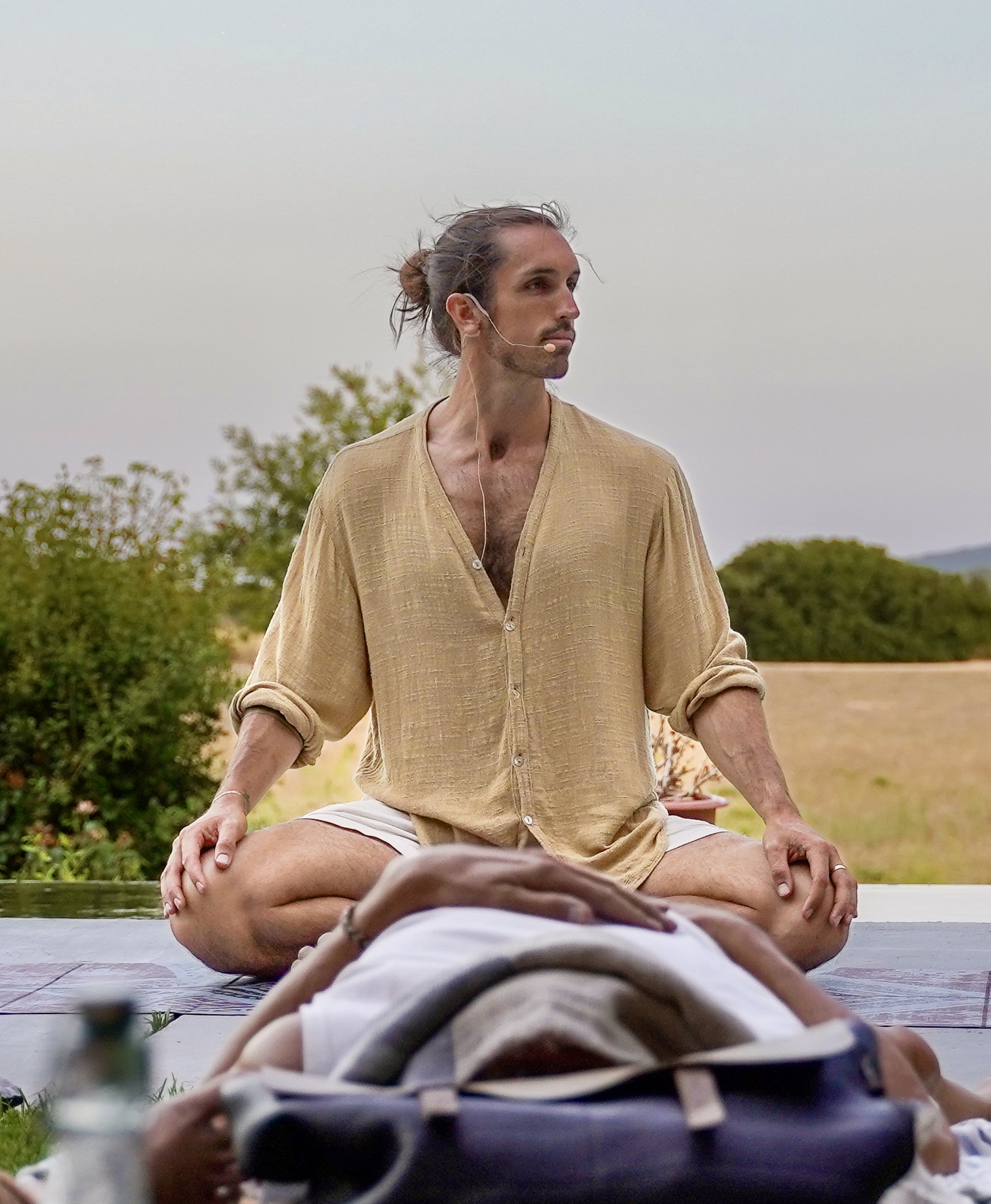 Sandy during sadhana practice
